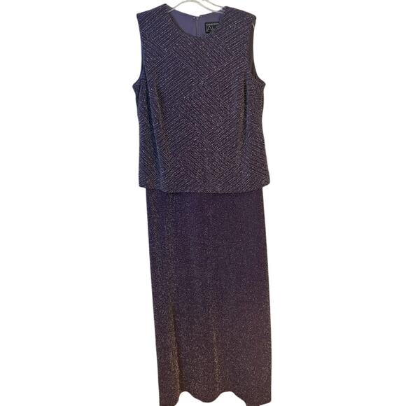 Alex Evenings Glitter Embellished Long Gown Plus Petite Size 16WP - Picture 4 of 10